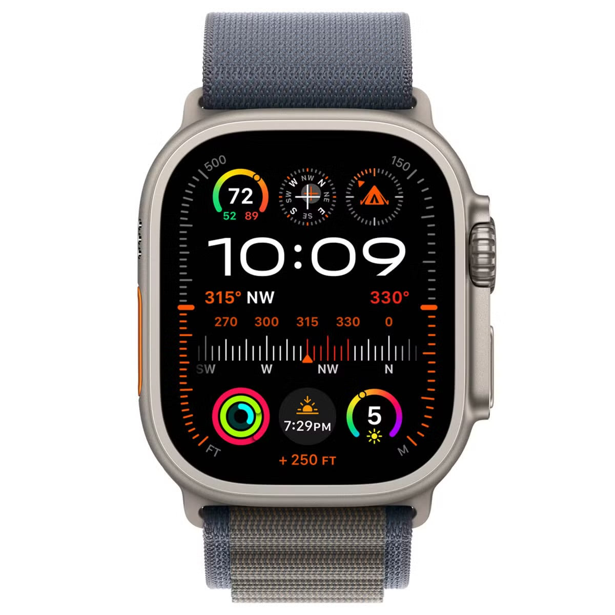 Bracelet Apple Alpine Bleu Taille M 49 mm