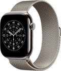 Bracelet Apple Watch milanais en titane naturel 44 45 46 49 mm