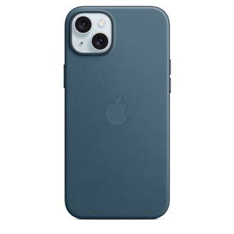 Coque Apple MagSafe iPhone 15 Plus tissage fin Pacific Blue
