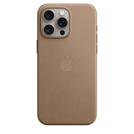 Coque Apple MagSafe iPhone 15 Plus tissage fin Taupe