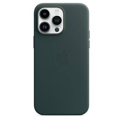 Coque Apple MagSafe iPhone 14 Plus en cuir Forest Green